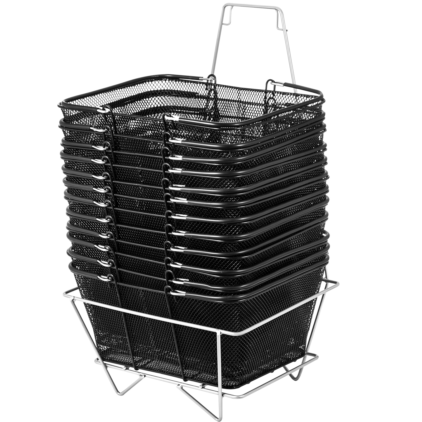SucceBuy 12 個ショッピングバスケット収納ハンドル付き食料品モールカート子供用バスケットスーパーマーケット整理小売店