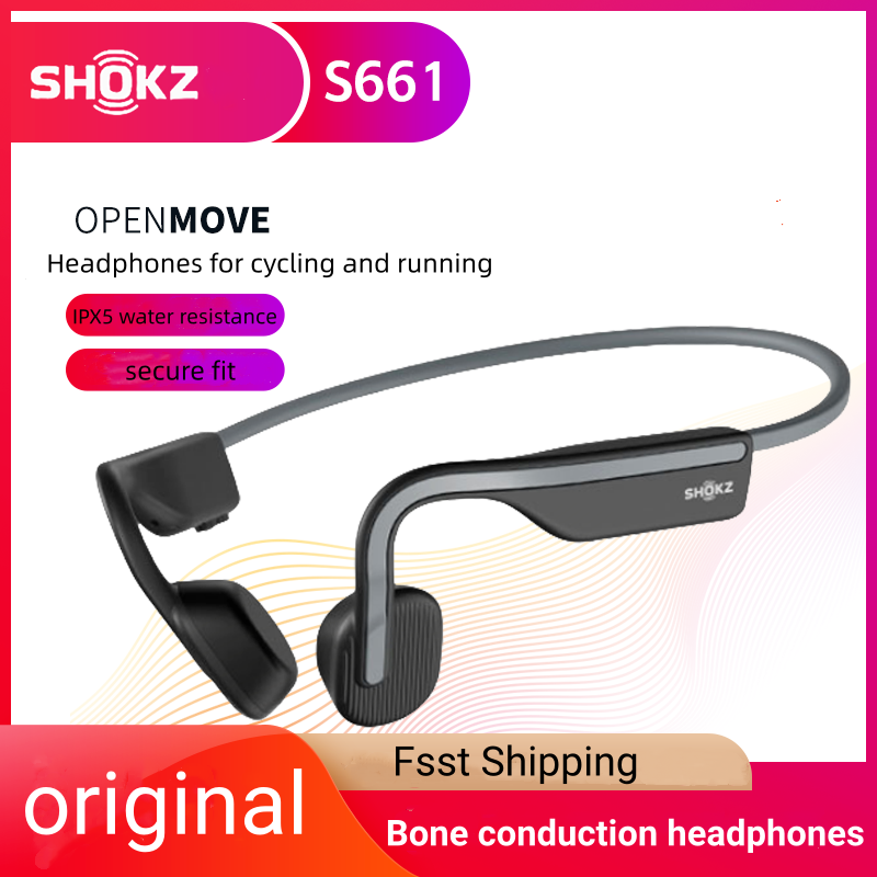 オリジナル SHOKZ OpenMove S661 骨伝導イヤホン IP55 防水ワイヤレスヘッドセット Bluetooth 5.1 スポーツイヤフォンオープンイヤー