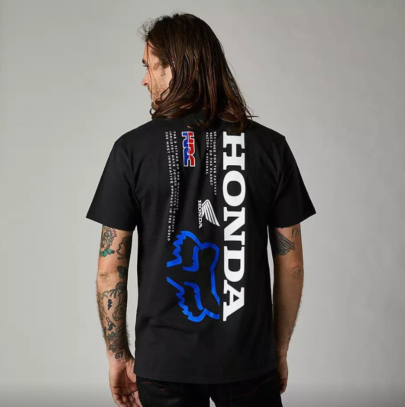 Honda メンズ 夏 オートバイ レーシング スリムフィット クルーネック Tシャツ ストリート カジュアル