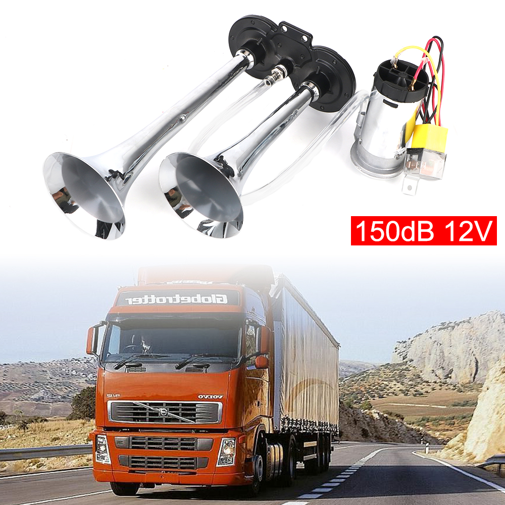 トラック電気ホーン 150dB 大声スピーカー 12V 80A リレー車のエアポンプロードスピーカーオートバイアクセサリーボートマリン ATV