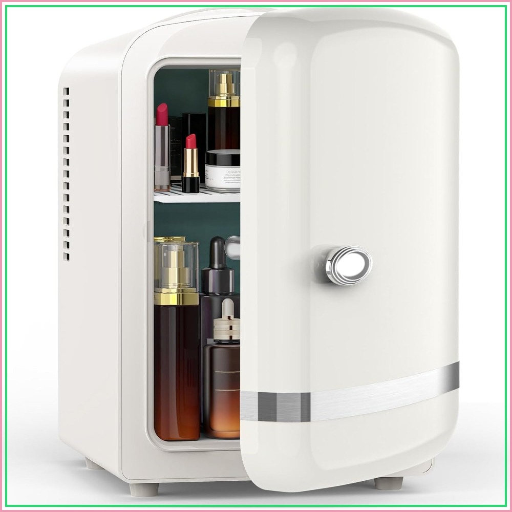寝室用ミニ冷蔵庫 4L/6缶 スキンケア、メイクアップ、薬用化粧品冷蔵庫