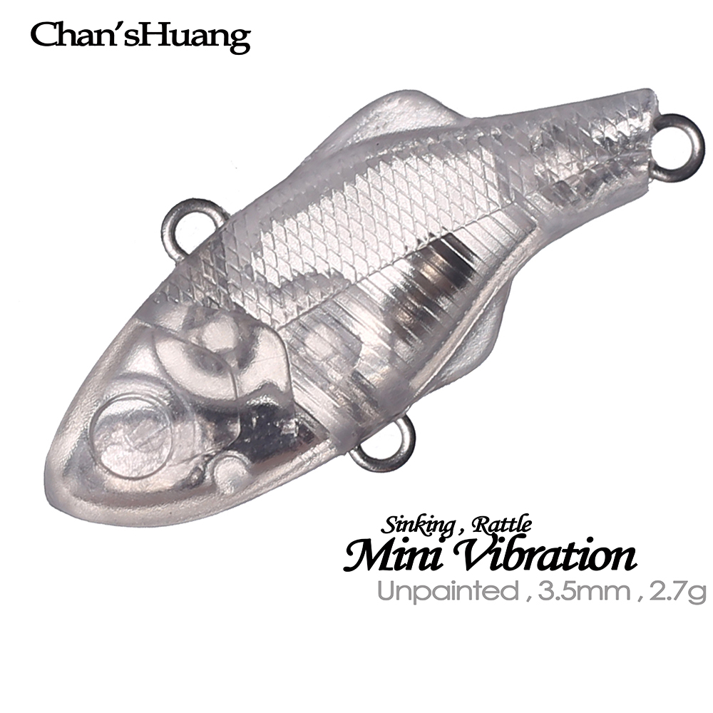 Chan’sHuang 30 個未塗装ブランクベイト 3.5 センチメートル 2.7 グラムミニ振動ガラガラ VIB リップレスクランクベイト DIY 人工釣りルアー