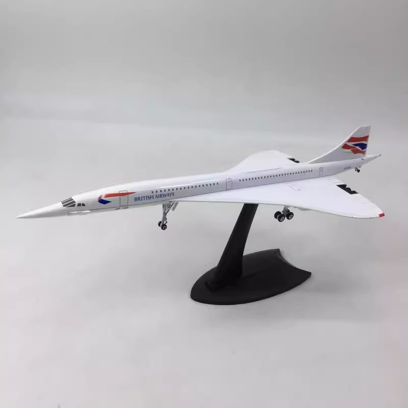 1:400/1:200 スケールモデルダイキャスト合金イギリス航空/フランスコンコルド飛行機航空ディスプレイおもちゃ航空機コレクションファンギフト