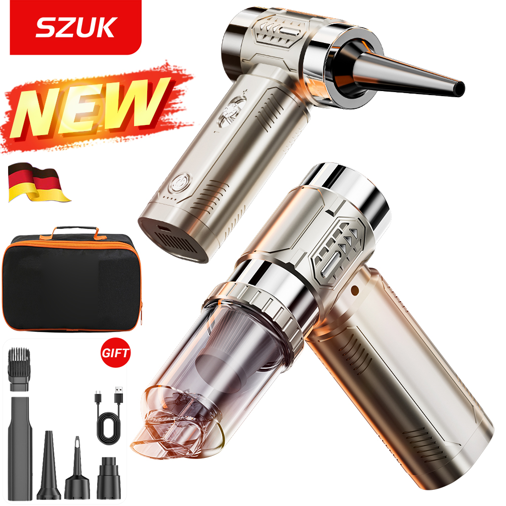 SZUK ハンドヘルド送風機ミニターボファンブラシレスモーターポータブルダクトブロワーワイヤレスターボファン高強力車掃除機