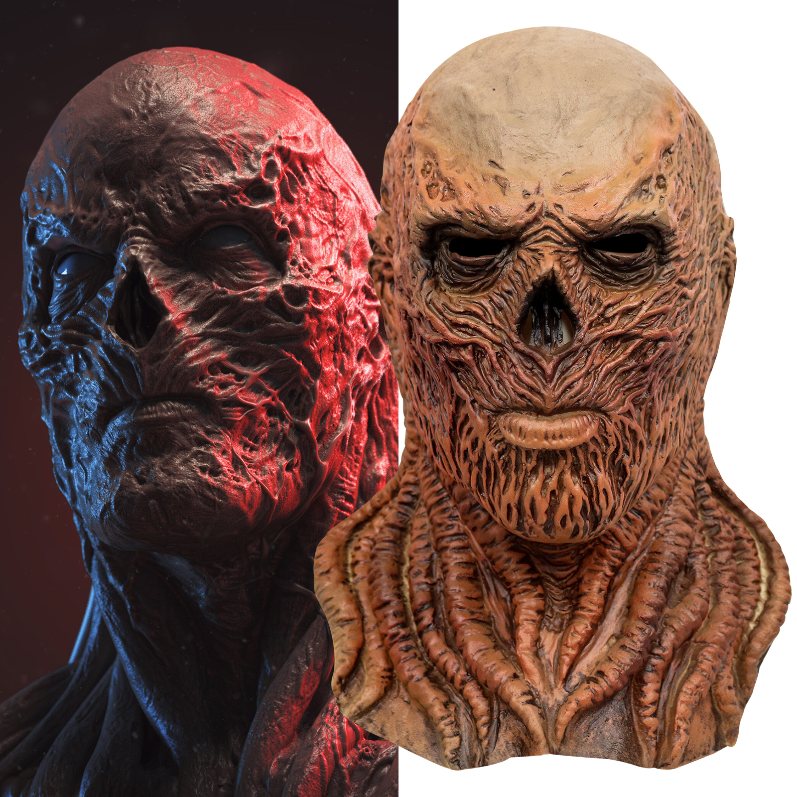 Vecna 奇妙なものマスクホラー悪魔フルフェイスヘルメットモンスターラテックスマスクハロウィンカーニバルパーティー衣装小道具アクセサリー