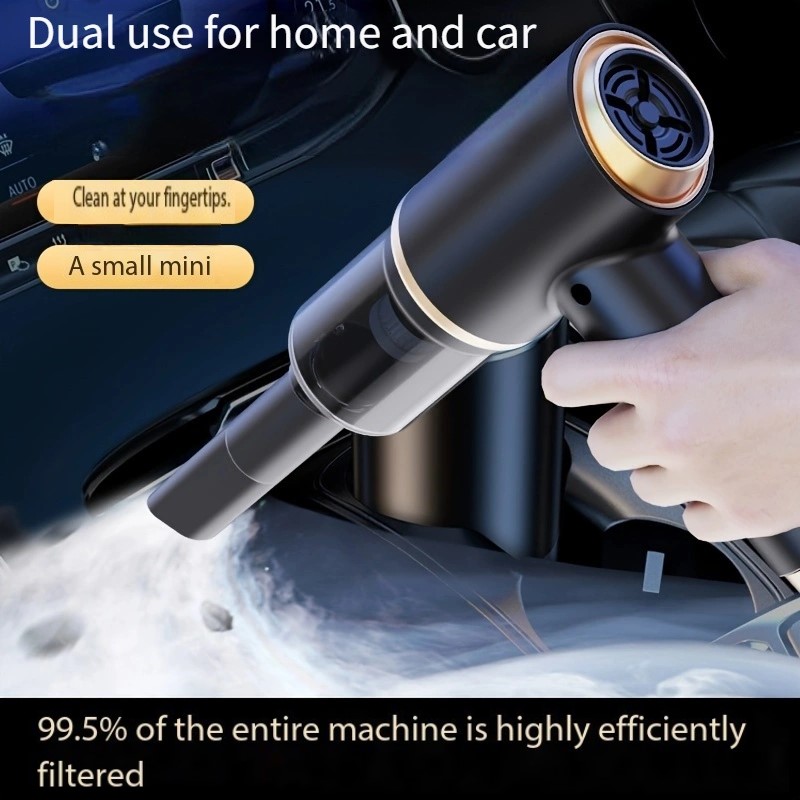 ハイパワーポータブルワイヤレス掃除機、車用と家庭用の両方に対応、さまざまなアクセサリを装備