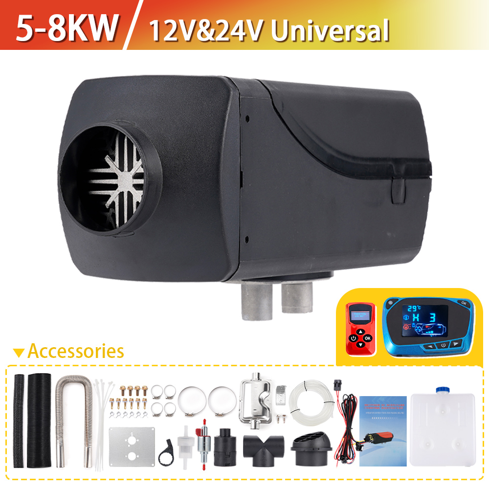 12V 24V 車のディーゼルエアパーキングヒーター 5KW-8KW 車のディーゼルヒーターリモコン液晶スイッチハーネスウォーマーボートトラックアクセサリー