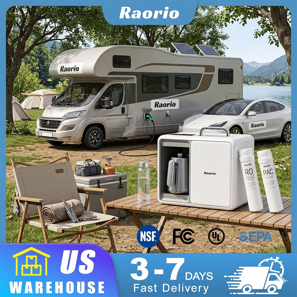 Raorio 屋外ポータブル浄水器逆浸透 UV 飲料加熱水フィルターピクニックハイキングライフ米国倉庫から