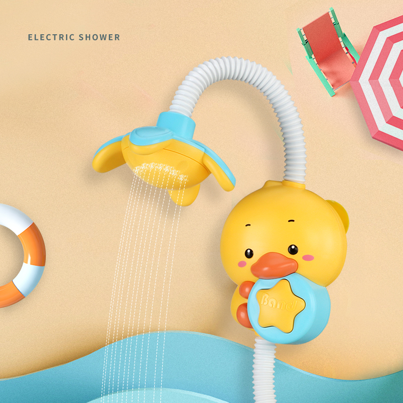新しいかわいい水スプレーアヒルシャワー電気風呂のおもちゃインタラクティブプレイゲーム感覚のおもちゃ子供のためのバスタイムの楽しいギフト幼児のため