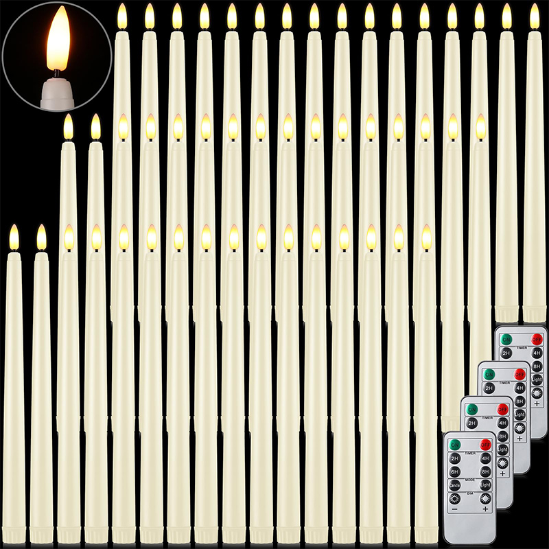 12-96 個フレームレステーパーキャンドル電池式 LED キャンドルちらつきキャンドルフェイクキャンドルハロウィンクリスマス結婚式の装飾
