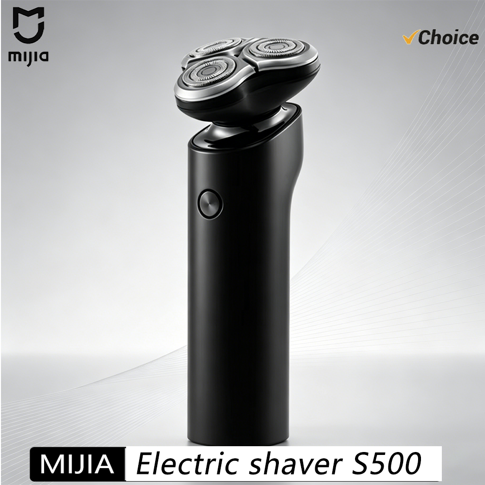 オリジナル MIJIA 電気シェーバー S500 トリプル刃ウェット/ドライひげトリマーフローティングヘッド付き精密シェービング電気かみそり機