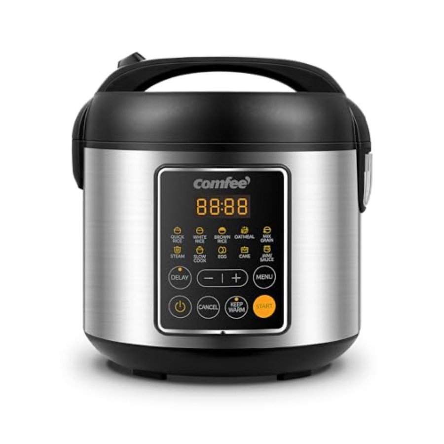 炊飯器 未調理 4 カップ 調理済み 8 カップ スロークッカー 2 クォート小型マルチクッカー 10 プリセット付き スチーマーおよび穀物クッカー ノンスティック