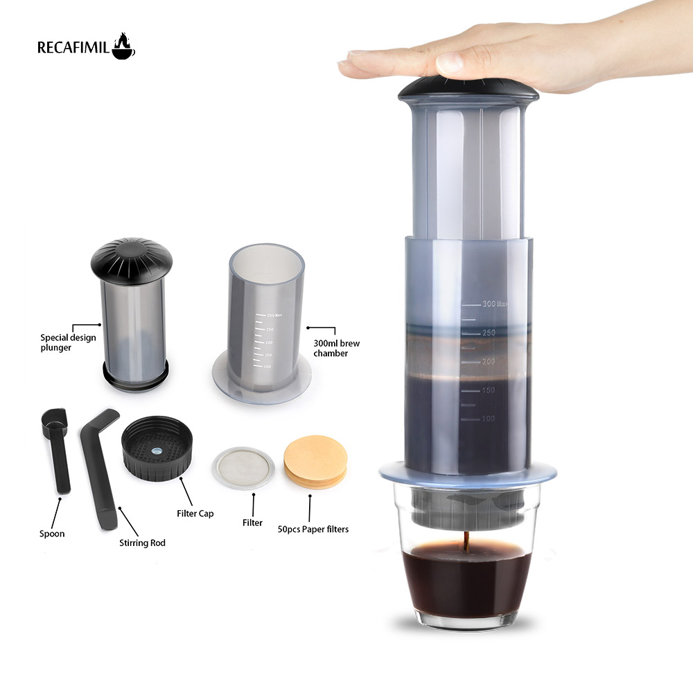 AeroPress マシンエスプレッソポータブルコーヒーメーカーカフェフレンチプレスコーヒーポットフィルター紙キット