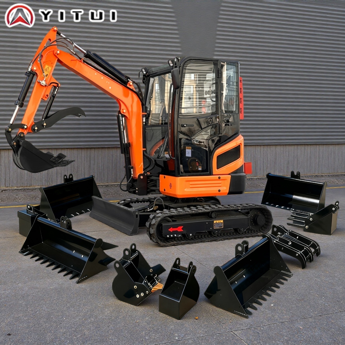カスタマイズされたコンパクトミニショベル 2.6 トン複数のアタッチメント付き小型掘削機庭建設農場造園用