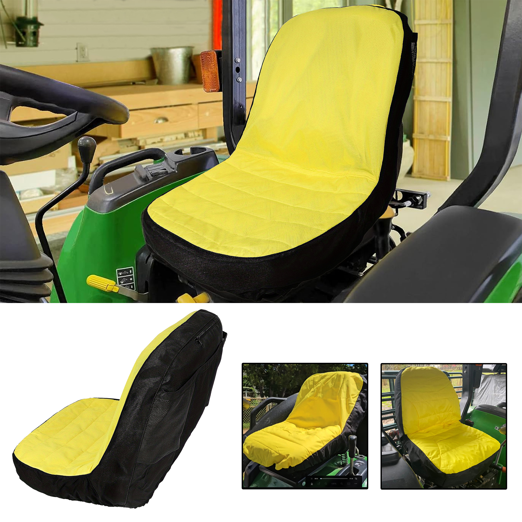 John Deere 芝刈り機トラクター用乗馬芝刈り機クッションシートカバー LP92334