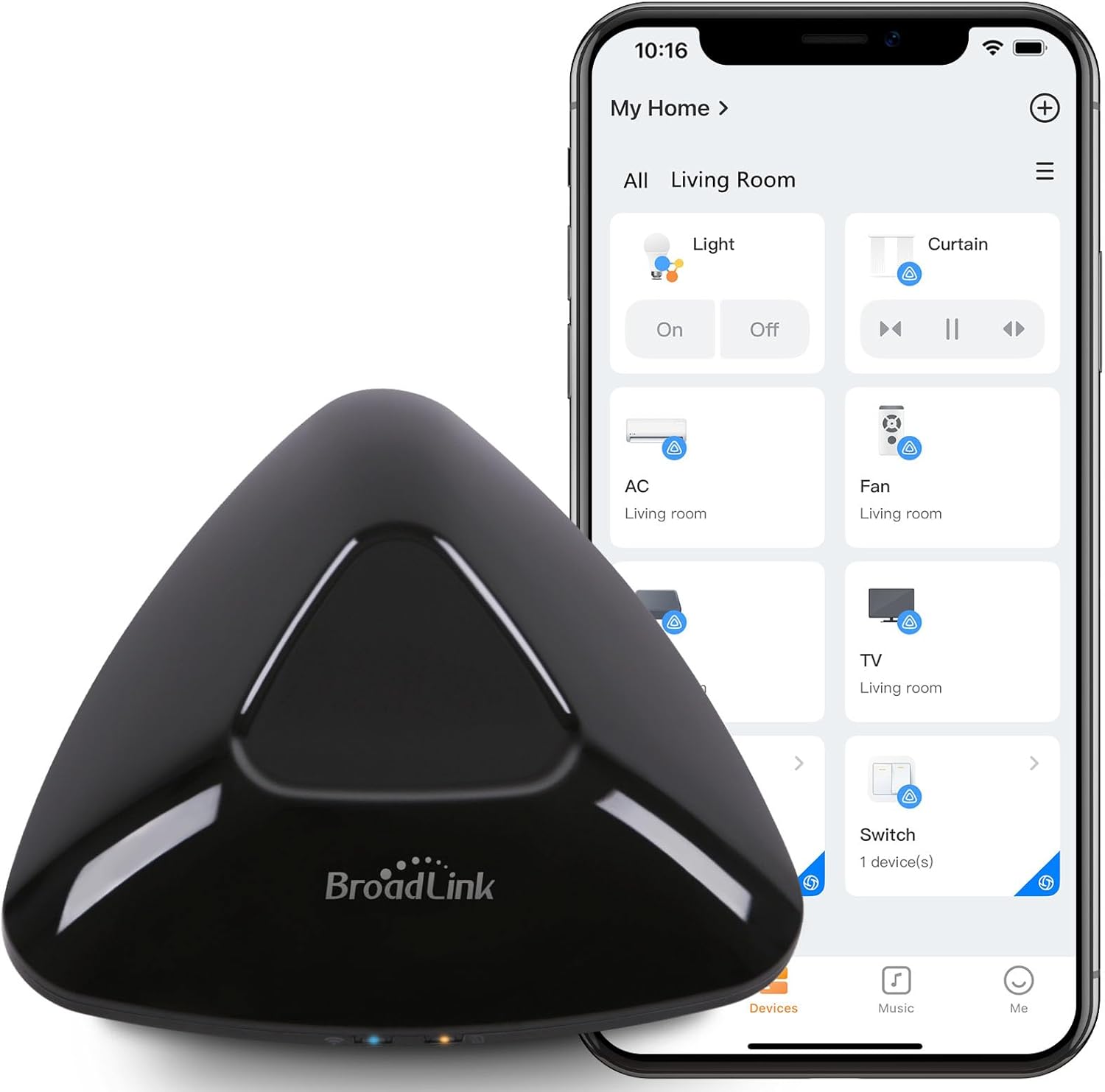 Broadlink RM MAX IR RF WiFi ユニバーサル リモート スマート ホーム オートメーションは、Alexa および Google Home と連携します