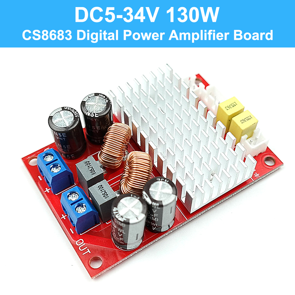 DC5-34V 130 ワット CS8683 デジタルパワーアンプボードハイパワーモノラルチャンネルオーディオサウンドアンププロフェッショナルボード DIY 用