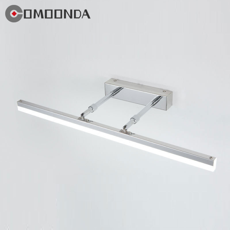 屋内バスルームミラーウォールランプ金属材料電気メッキボディ格納式燭台ライト LED ドレッシングテーブルミラー壁光沢