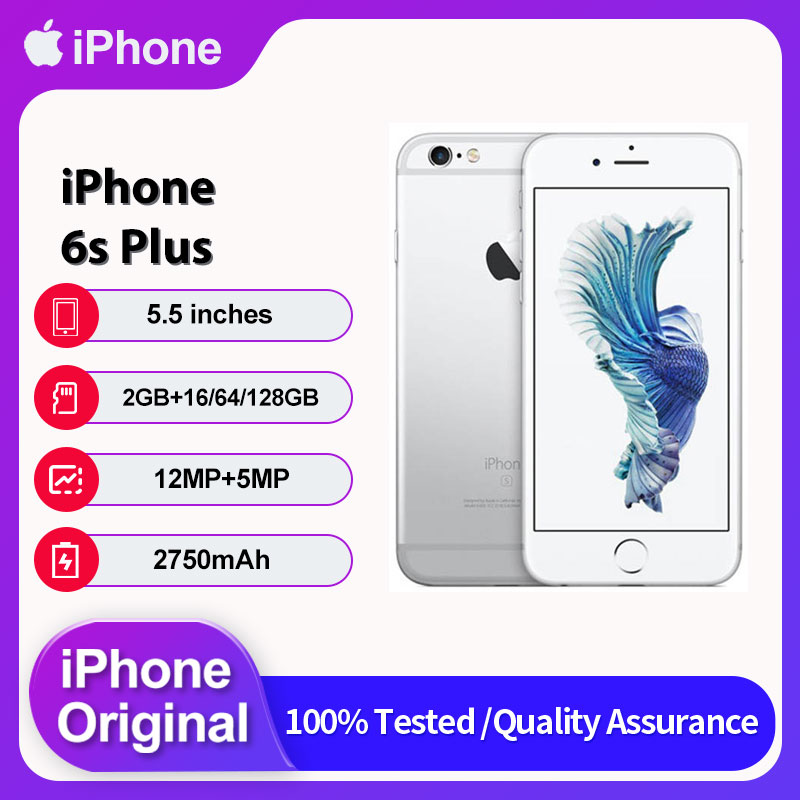 オリジナル Apple iPhone 6s Plus 4G 指紋ロック解除中古 IOS 9 5.5" 16/64/128GB ROM 2750mAh 携帯電話 12MP スマートフォン