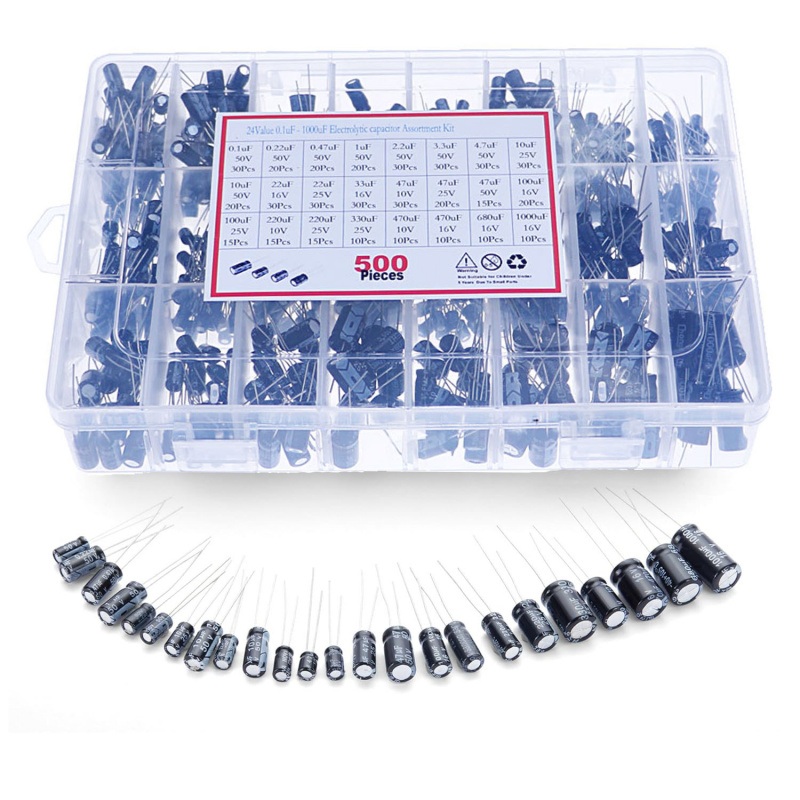 電解コンデンサ詰め合わせキット 16V 25V 35V 50V 1uf 2.2uF 3.3uF 4.7uF 10uF 22uF 33uF 47uF 100uF 220uF 330uF 470uF 1000uF