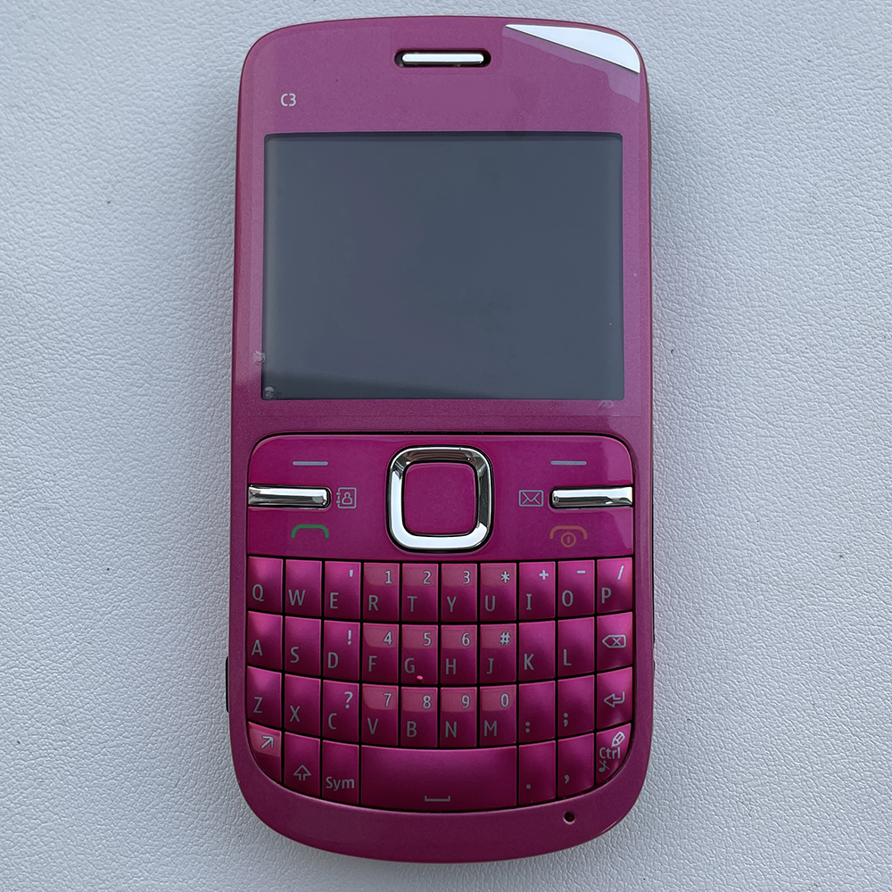 オリジナル C3-00 ロック解除モバイル携帯電話 GSM 2 グラム 2.4 "2MP QWERTY 英語ロシアアラビア語キーボード携帯電話ロック解除