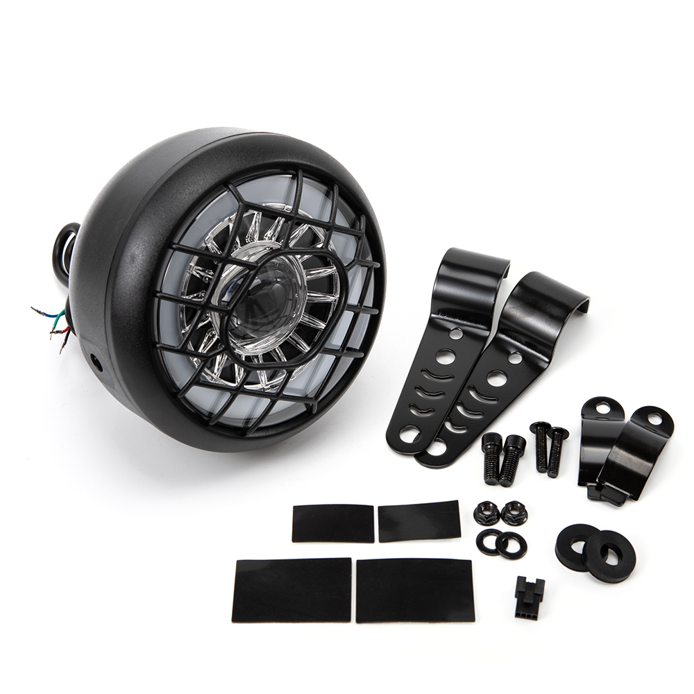 LED オートバイヘッドライトハイビーム電球スポットライトスポーツスター XL VRSCD 48V 自転車電動自転車ホーン付き