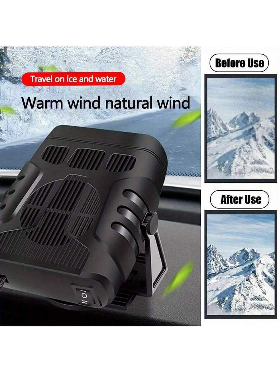 24V 200W 4-In-1 ポータブルカーヒーター冷却ファン 360° 調整可能な自動気候制御車両用