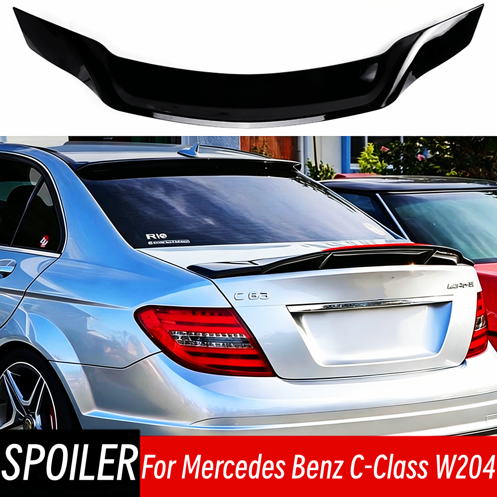 ベンツ C クラス W204 C180 C200 C220 C230 C250 C280 C300 C320 C350 C63 AMG 4 ドアリアトランクリッドスポイラー翼カーアクセサリー