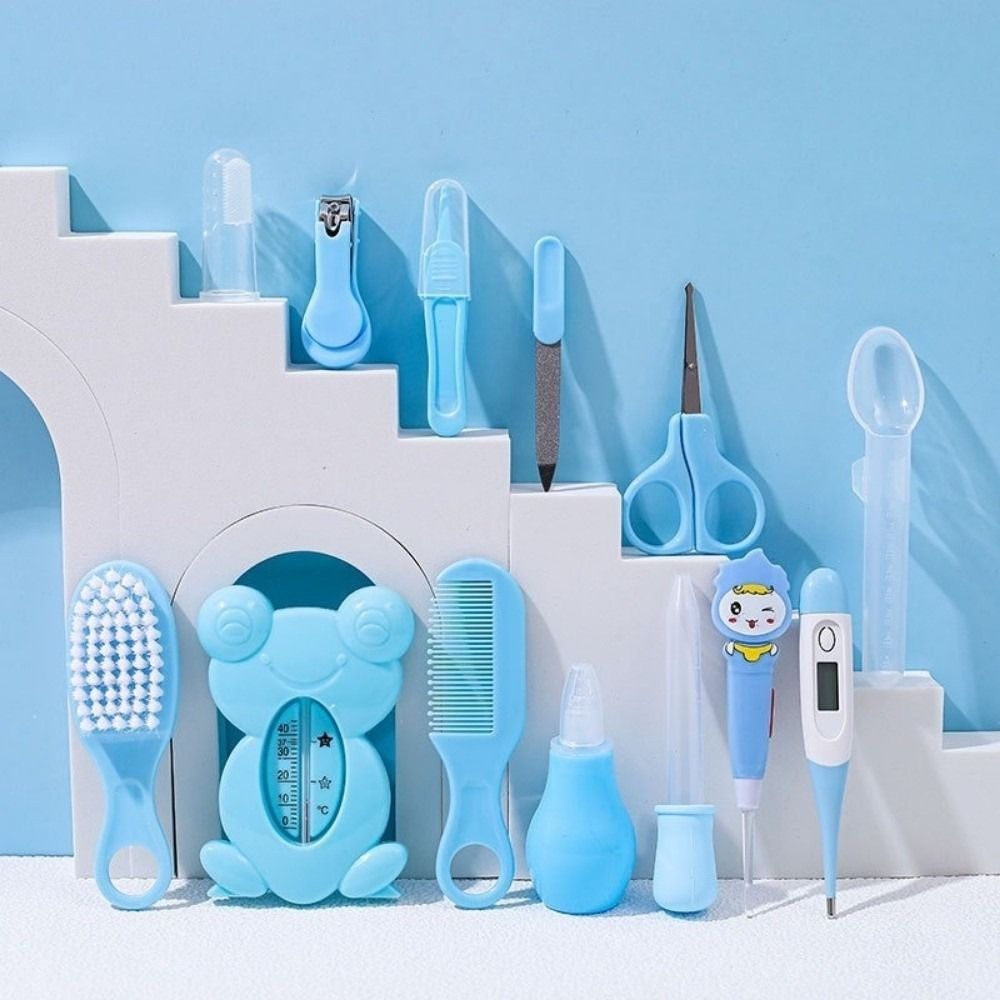 13 ピース/セット多機能ベビーケアキット鼻吸引器洗髪ブラシベビーグルーミングキットくし爪切り