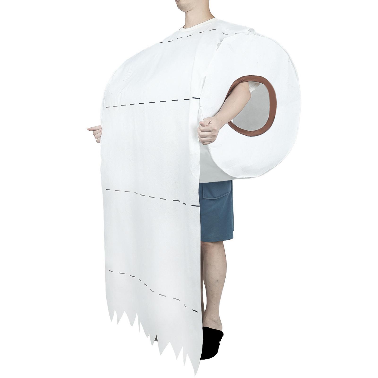 面白いトイレット ティッシュ コスチューム ノベルティ カップル コスプレ衣装 ハロウィン ステージ パフォーマンス 大人用