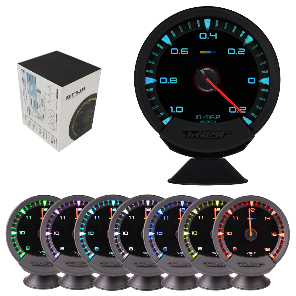 HA アクセサリーユニバーサルオートゲージ Gredi 7 色ボルト油圧水油温 EGT 排気温度ターボブーストタコメータ