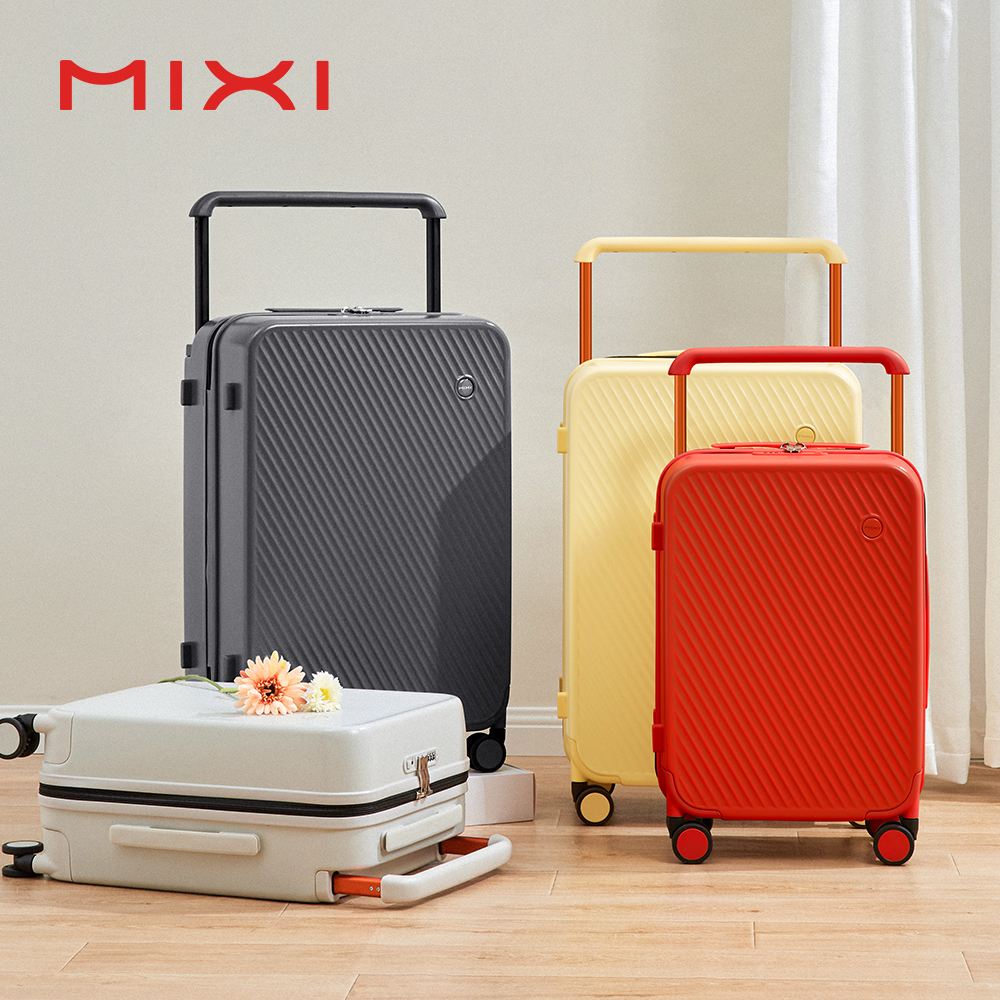 Mixi ワイドハンドル 旅行かばん スーツケース ローリングスピナーホイール ハードサイド PC TSAロック 20 24インチ ユニセックス