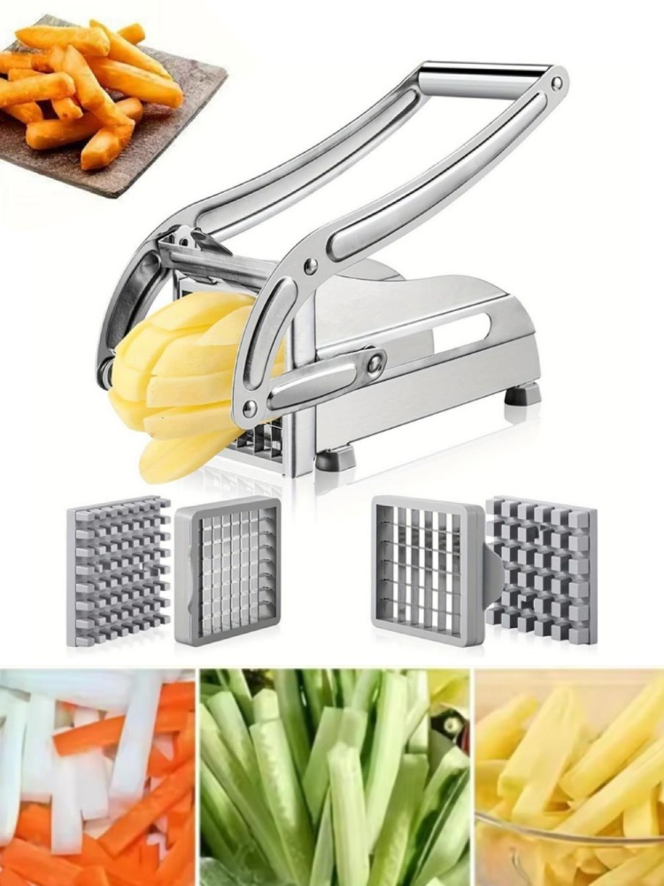 プロフェッショナルな外観のステンレス鋼の野菜準備ツール、交換可能なブレード付き、ジャガイモ、キュウリ、トマトのスライス用の吸引ベース