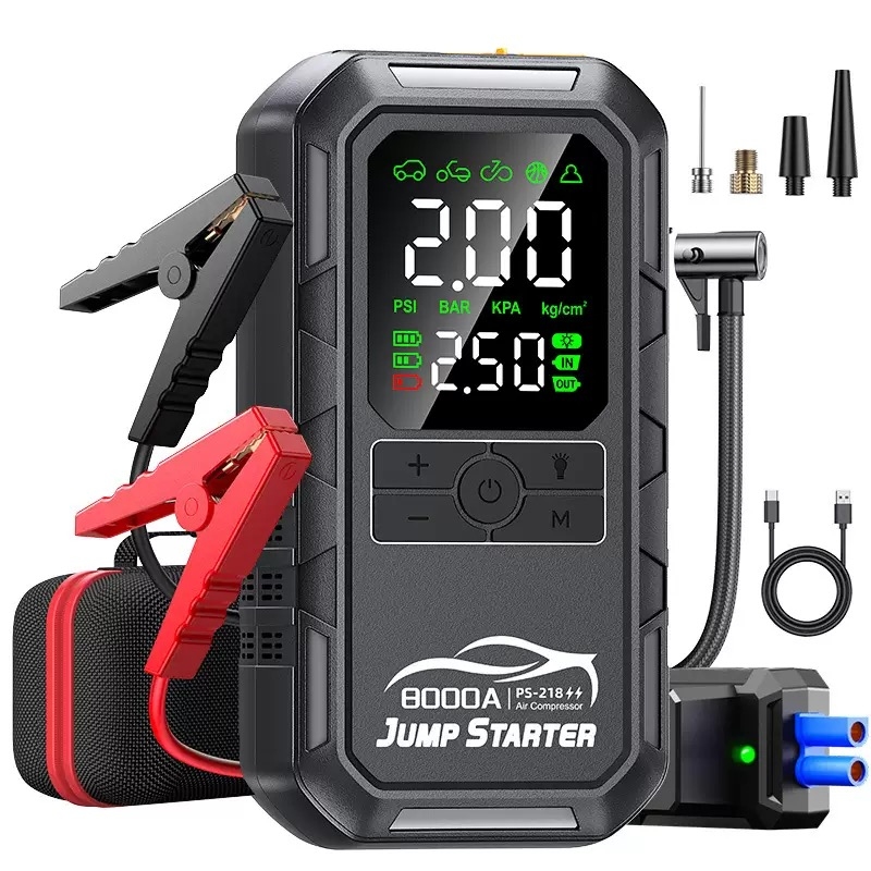 10000A 12V スマートカージャンプスターター、180PSI エアコンプレッサー付き