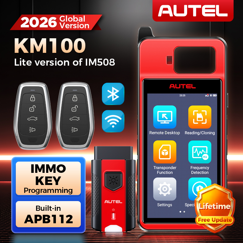 Autel MaxiIM KM100 キーフォブプログラミングイモビライザーツール 2 個 Autel IKEY 60 年代キー生成 OBD IMMO キー学習 99% 車
