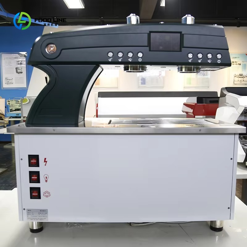 屋外家庭用醸造システムを備えたカウンター醸造機の下でカスタマイズされた電気2グループエスプレッソコーヒーマシン