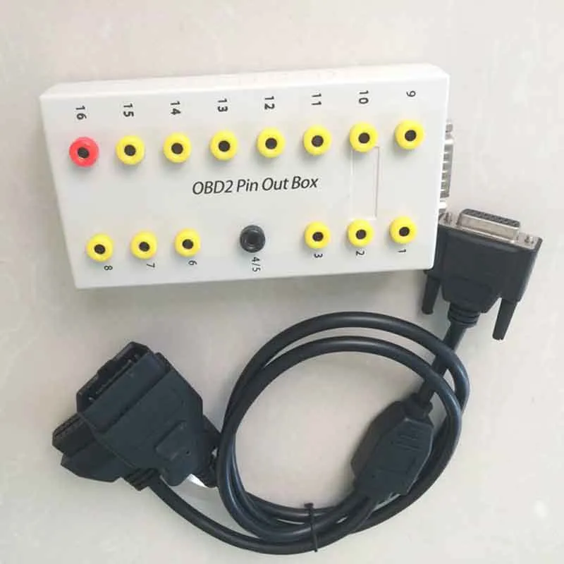 車の診断ケーブル Obd2 ピンアウト OBD2 ピンアウトボックス ブレークアウトボックス ピンテスター 自動コネクタアダプター、ピンアウトボックス 自動車修理ツール