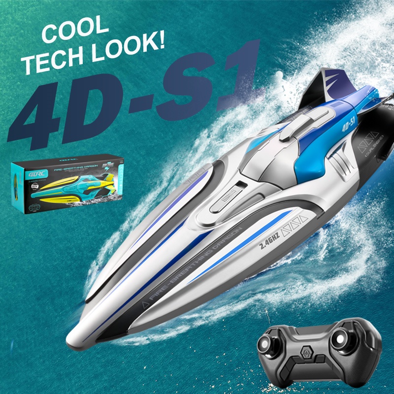 S1 RC ボートリモートコントロールボート 2.4GHz レーシング船夏水スピードボートプールと湖のおもちゃギフト子供大人のための
