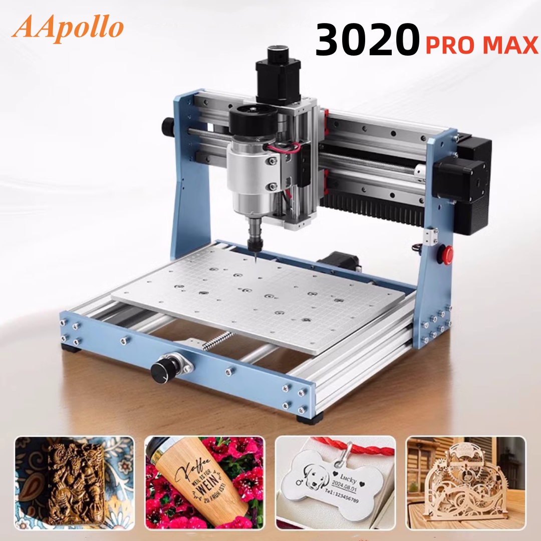 CNC 3020 Pro Max 彫刻機、金属アクリル用 300W スピンドルウッドルーター、オフラインコントローラー付きフライス切断機