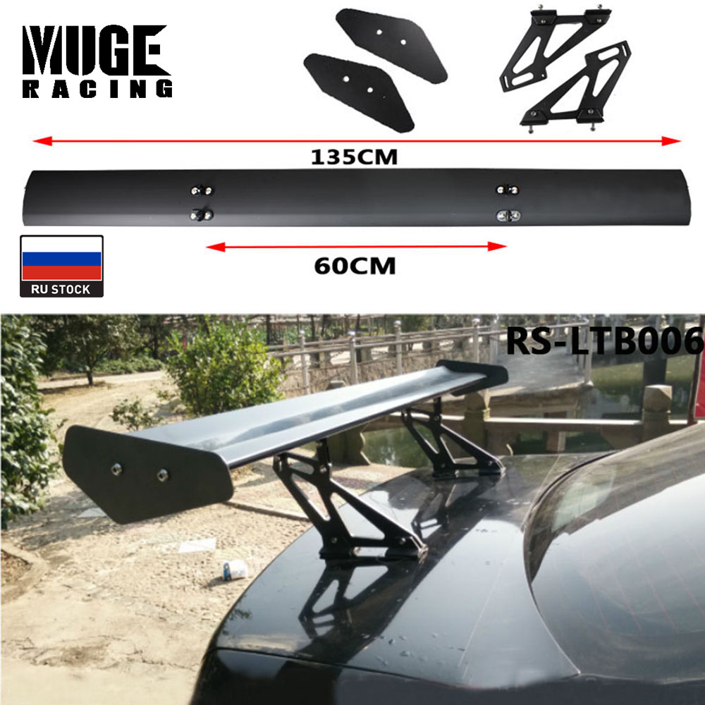 MUGE-135cm 53" Car Racing Spoiler Universal Sport Rear Trunk Tail Wing Auto Sedan Aluminum Sports GT Wings Spoilers LTB006