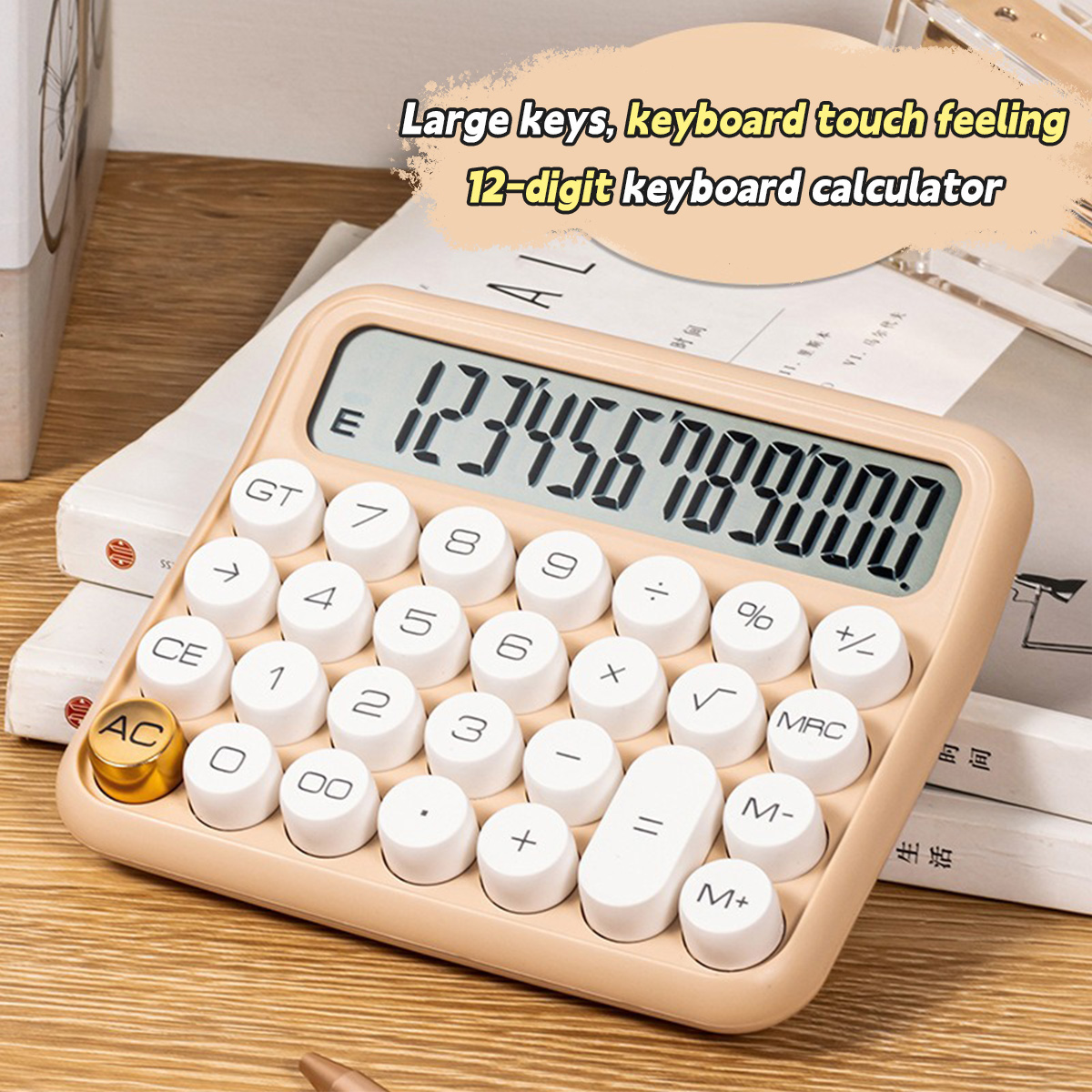 12 ビットワイドスクリーンサイズ商用メカニカルキーボード電卓オフィスに適した高価値事務用品関数電卓