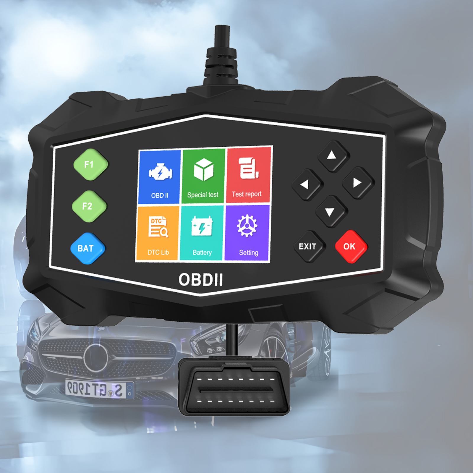 Escaner Automotoriz OBD2 スキャナー、自動車診断スキャン ツール、コード読み取り/クリア、I/M 対応、スモッグ チェック用の DTC ルックアップ