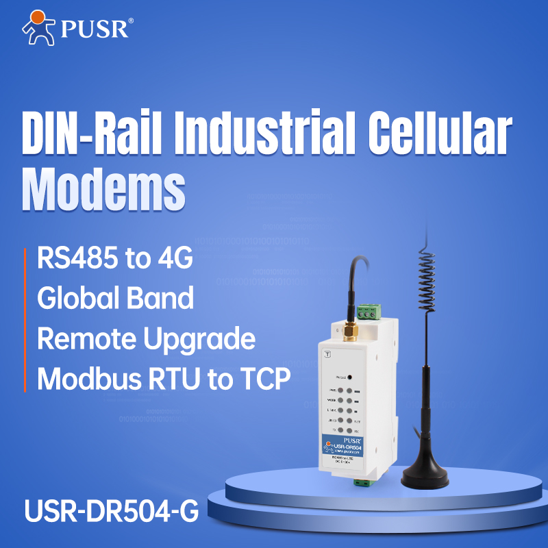 PUSR Din レール RS485 産業用 Gprs 携帯電話モデム (Sim カード付き) USR-DR504-G