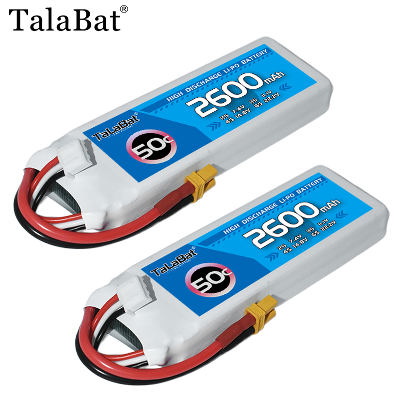 1/2 個新しい Talabat 7.4V 2600mAh 50C リポバッテリー RC ヘリコプター Quadcopter FPV レーシングドローン部品 2S バッテリー