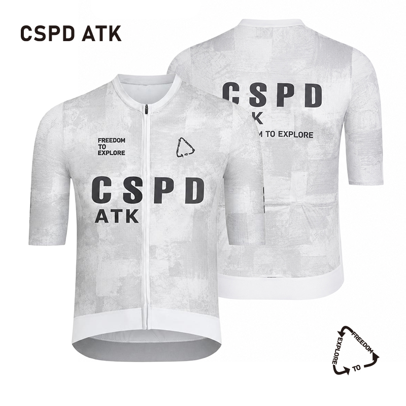 CSPD ATK メンズサイクリングシャツ夏の日焼け止めサイクリングスピード乾燥服プロチームサイクリングスウェットシャツ