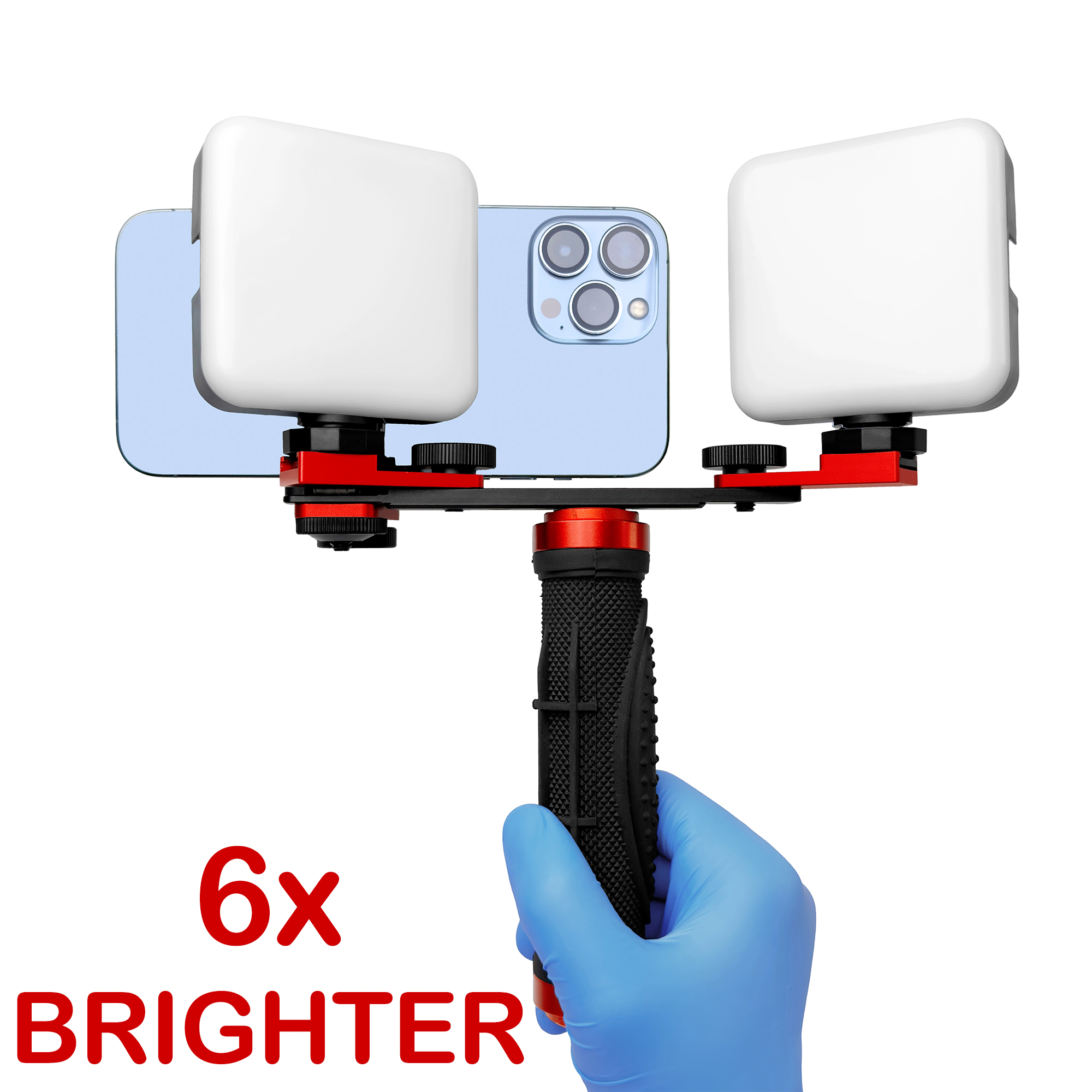 Hera MK-16 携帯電話フォトライト スマートフォン LED フィルライト 反射防止、携帯電話用マクロ多機能ランプ