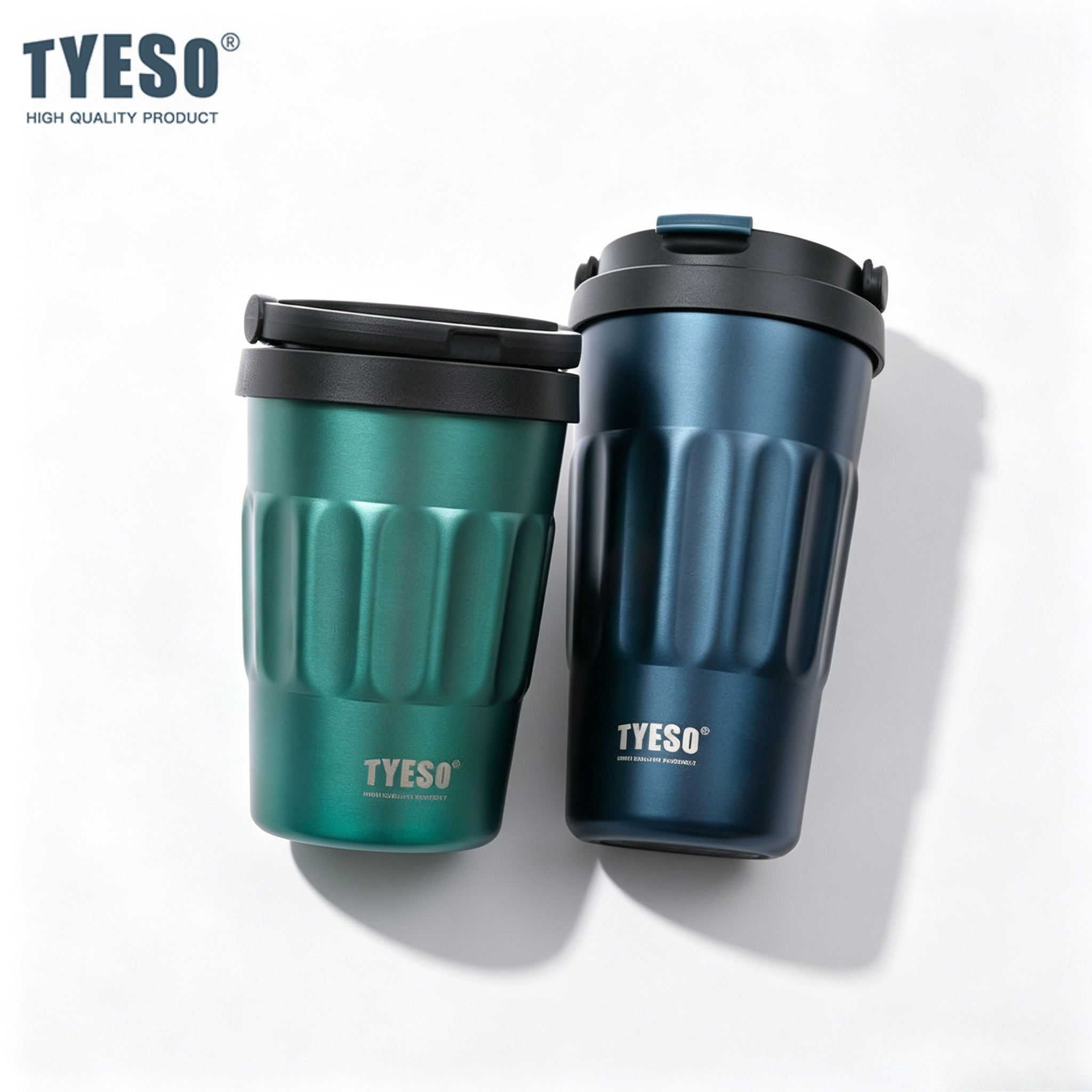 Tyeso 400 ミリリットル/500 ミリリットルヴィンテージ魔法フラスコ断熱コーヒーマグ 304 ステンレス鋼ポータブルトラベルカップハンドヘルド魔法瓶ホットコールド