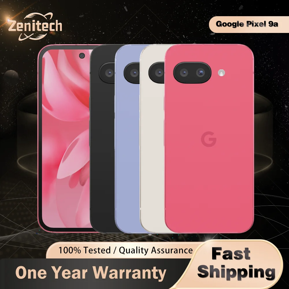 オリジナル Google ピクセル 9a ピクセル 9a NFC 8 ギガバイト 128 ギガバイト 120Hz P-OLED HDR 6.3 ''48MP 13MP テンソル G4 オクタコア google ピクセル 9A 9a