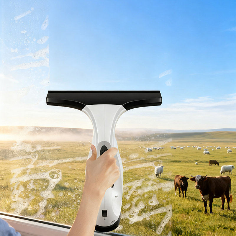 充電式コードレス窓掃除機 スキージ付き 150ml 水タンク ガラスミラーシャワータイルクリーニング用 家庭用車用