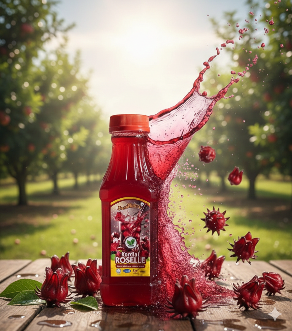 Sorrellicious Refreshing Roselle Cordial 500ml Natural Beverage Ingredient